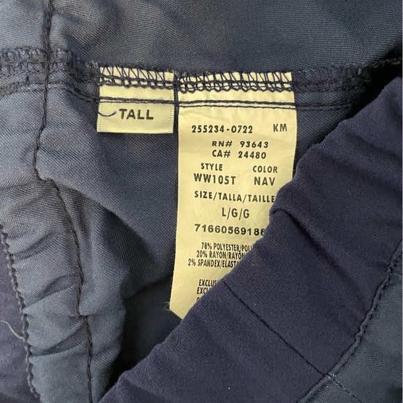 Cherokee Scrub Pants for Women Mid Rise Tapered Leg Drawstring Bottom - Picture 3 of 3